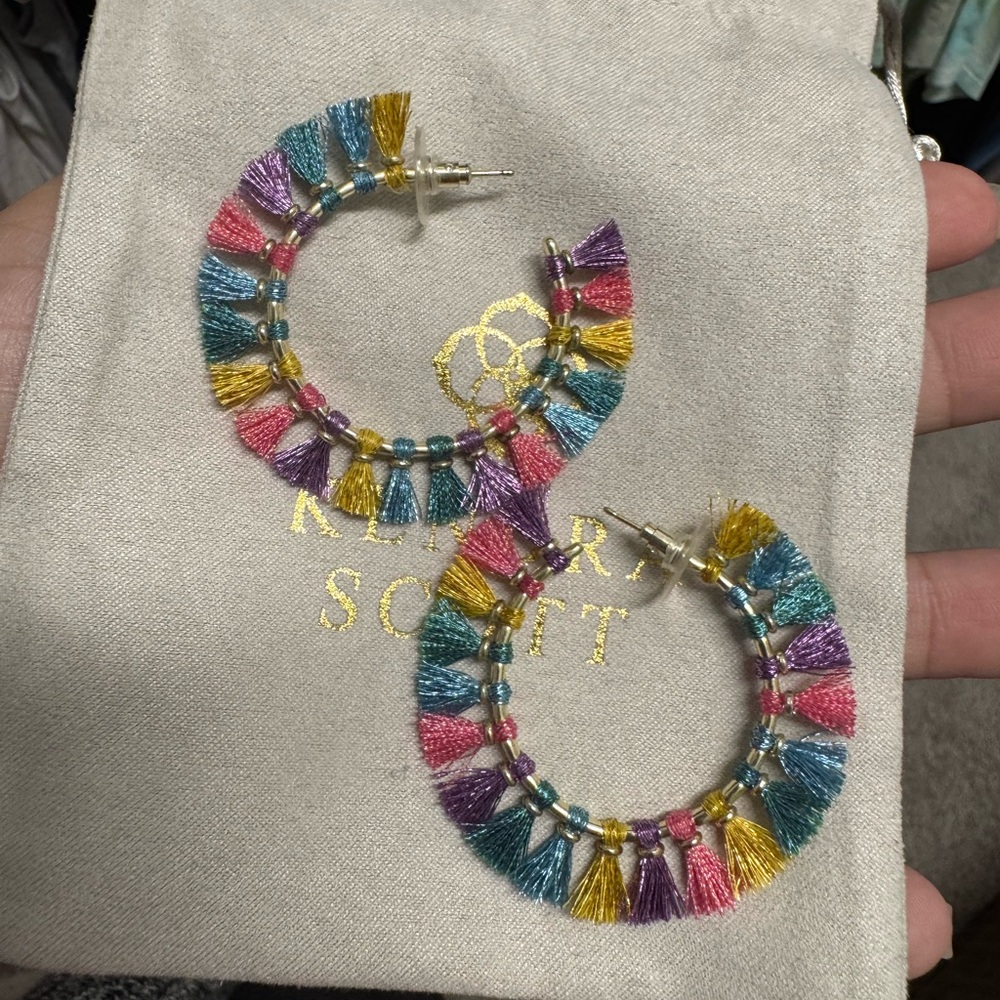 Kendra Scott Colorful Tassel Hoops